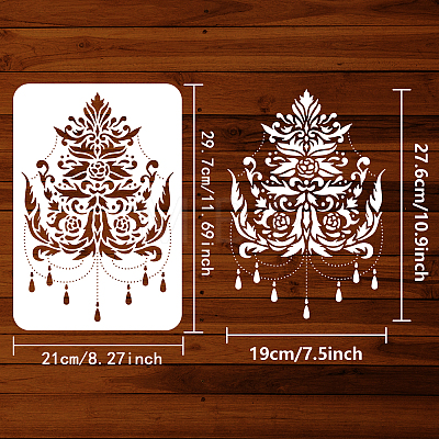 Plastic Drawing Painting Stencils Templates DIY-WH0396-0053-1