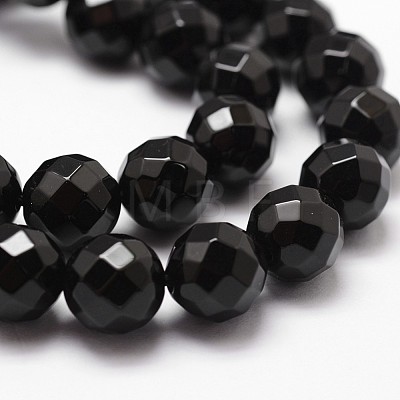 Natural Black Onyx Beads Strands G-D840-23-10mm-1