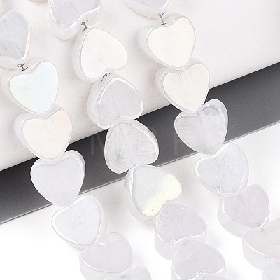 Electroplate Natural Quartz Crystal Beads Strands G-T144-41-1