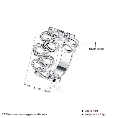 Trendy Brass Finger Rings RJEW-BB27956-7-1