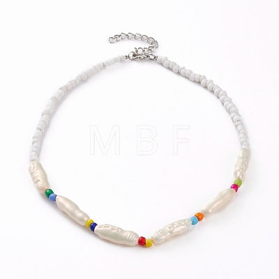 Beaded Necklaces Sets NJEW-JN03290-1
