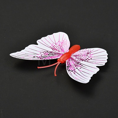 PVC Plastic Artificial 3D Butterfly Decorations DIY-I072-02A-1