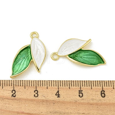 Rack Plating Alloy Enamel Pendants FIND-M033-32G-1