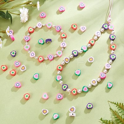 315Pcs 7 Colors Handmade Polymer Clay Beads CLAY-SZ0001-84-1