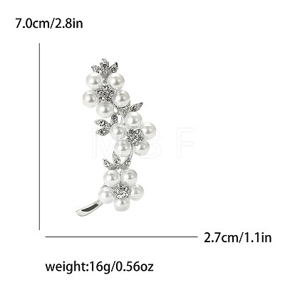 Alloy Rhinestone Brooch for Backpack Clothes PW-WGDBC4D-01-1