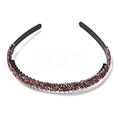 Plastic Rhinestone Hair Bands OHAR-B007-04C-1
