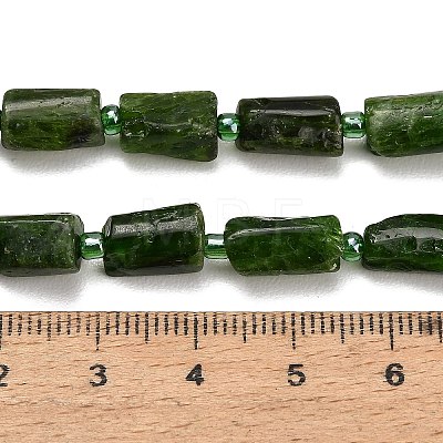 Natural Green Diopsidel Beads Strands GG-CBAA9B4-I02-1