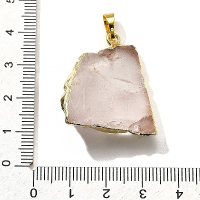 Raw Rough Natural Dyed Quartz Crystal Pendants G-G895-05LG-01-1