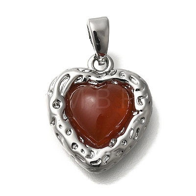 Natural Carnelian(Dyed & Heated) Pendants KK-K388-03P-1