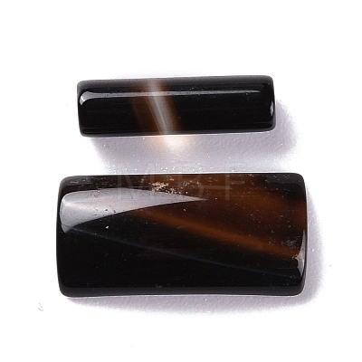 Natural Black Agate Beads G-M379-04-1