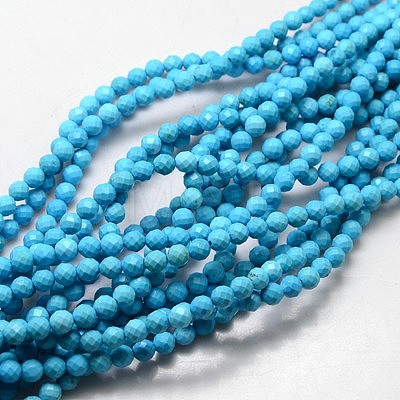 Natural Howlite Round Beads Strands TURQ-L017-8mm-02-1