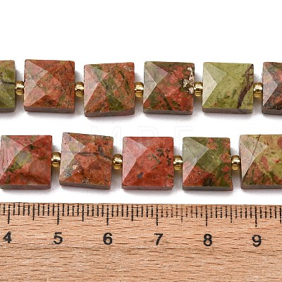 Natural Unakite Beads Strands G-F839-A20-01-1
