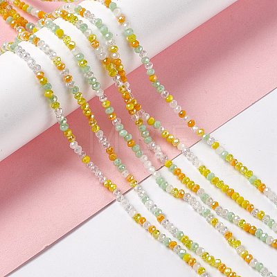 Electroplate Glass Beads Strands EGLA-S192-001A-B12-1