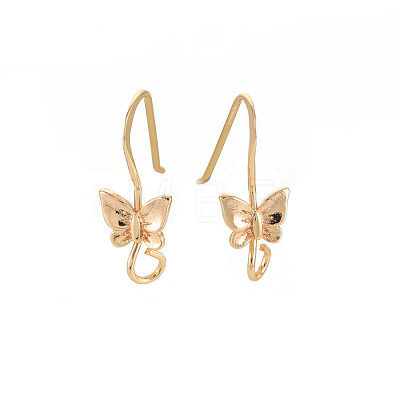 Brass Earring Hooks KK-S356-658G-NF-1