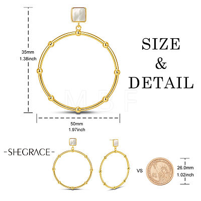 SHEGRACE Brass Stud Earrings JE832A-1