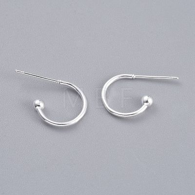 304 Stainless Steel Earring Hooks STAS-K211-01S-1