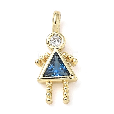 Brass Micro Pave Cubic Zirconia Pendants ZIRC-I356-17G-B08-1