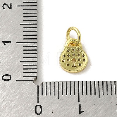 Brass Micro Pave Cubic Zirconia Charms KK-M283-28B-01-1