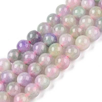 Dyed Natural White Jade Beads Strands G-T138-6mm-210-8-1