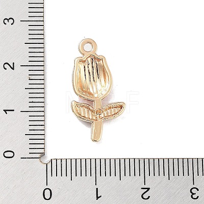 Golden Plated Alloy Enamel Pendants ENAM-L047-01G-01-1