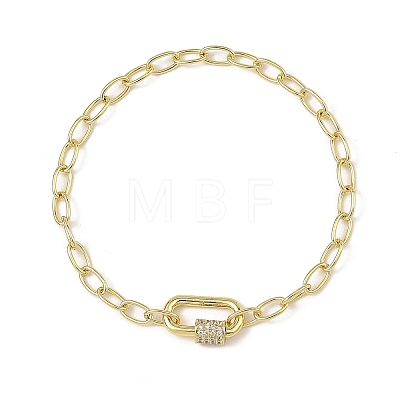 Brass Paperclip Chain Bracelets BJEW-JB14224-1