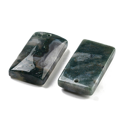 Natural Moss Agate Pendants G-H007-04-1