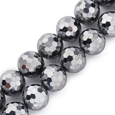 Synthetic Terahertz Stone Beads Strands G-P571-G01-01-1