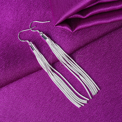 Brass Tassel Dangle Earrings FS-WG3DBF1-01-1