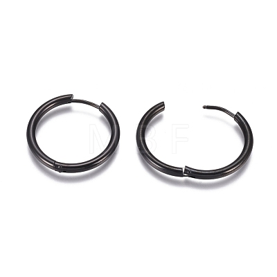 304 Stainless Steel Huggie Hoop Earrings EJEW-G272-01-20mm-B-1