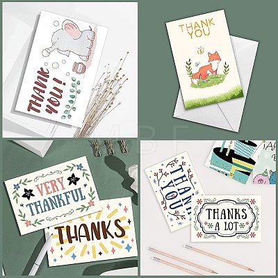 SUPERDANT Rectangle with Marine Life Pattern Thank You Theme Cards DIY-SD0001-06-1