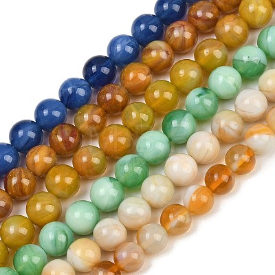 Handmade Lampwork Beads Strand LAMP-B056-10mm-1