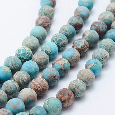 Natural Imperial Jasper Beads Strands X-G-K232-6mm-01D-1