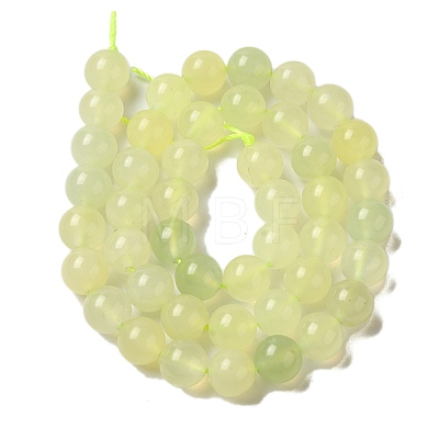 Natural New Jade Round Beads Strands G-L348-01-8mm-1