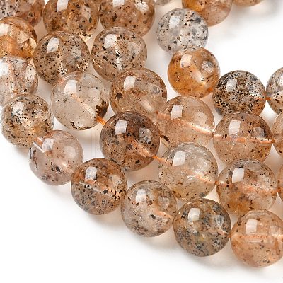 Natural Herkimer Diamond Beads Strands G-Z115-C03-12mm-1