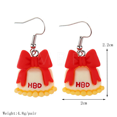 Food Theme Resin Dangle Earrings FS-WGC167F-01-1