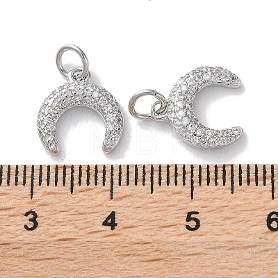 Rack Plating Brass Micro Pave Cubic Zirconia Pendants KK-Z039-22P-1