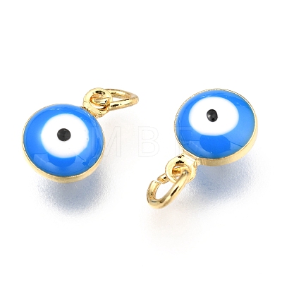 Brass Enamel Charms LS-KK-B024-02G-A-1
