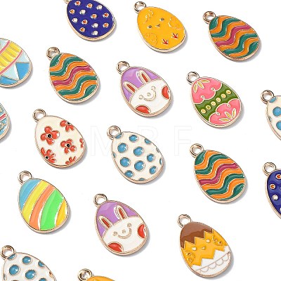 60Pcs 12 Styles Alloy Enamel Pendants ENAM-CJ0002-76-1