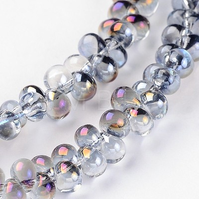 Teardrop Electroplate Glass Beads Strands EGLA-E033-M-1