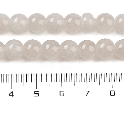 Baking Painted Imitation Jade Glass Round Bead Strands DGLA-XCP0001-17-1