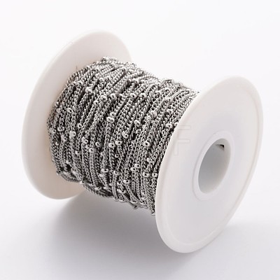 304 Stainless Steel Twisted Chains CHS-K003-02P-0.5MM-1