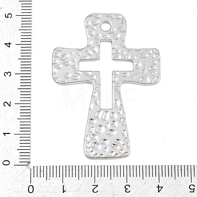 Textured Brass Connector Charm KK-CBA95AE-02C-P-1