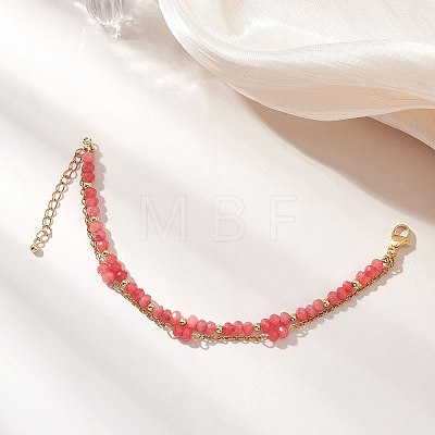 Adjustable Natural Malaysia Jade & 304 Stainless Steel Multi-strand Bracelets BJEW-JB13035-03-1
