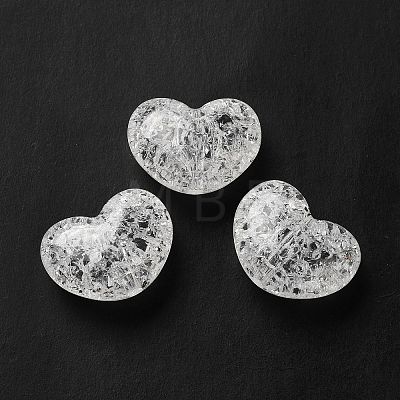Transparent Crackle Acrylic Beads OACR-L013-014-1