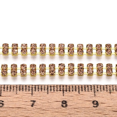 Iron Rhinestone Cup Chains CH-N005-04B-G-1