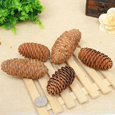 Wood Artificial Pine Cone Decorations Ornaments HULI-PW0002-033A-1