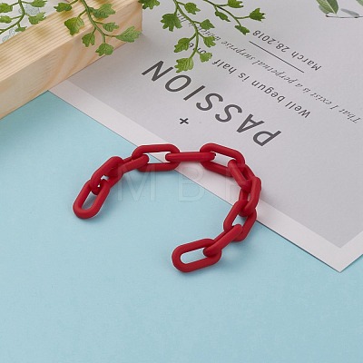 Handmade Rubberized Style Acrylic Cable Chains AJEW-JB00868-02-1