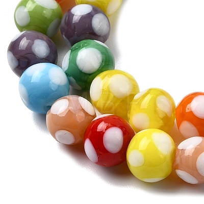 Handmade Lampwork Beads LAMP-D002-8mm-01C-1