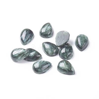 Natural Seraphinite Cabochons G-E557-09A-1