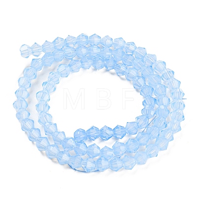 Baking Painted Transparent Glass Beads Strands DGLA-F029-J4mm-02-1